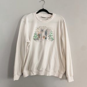 White Christmas Snowman Pullover | Christmas Crewneck